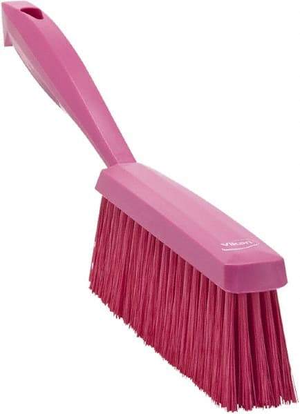 Vikan - 14" OAL, Polyester Staple Set Bench Brush - 2" Bristle Length, 6-3/8" Long Head, Pink - Industrial Tool & Supply