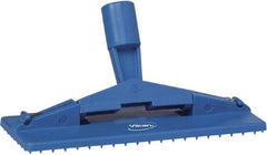 Vikan - 9" Long x 3-3/4" Wide Scouring Pad Holder - Blue - Industrial Tool & Supply