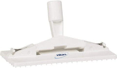 Vikan - 9" Long x 3-3/4" Wide Scouring Pad Holder - White - Industrial Tool & Supply