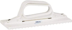 Vikan - 9" Long x 3-3/4" Wide Scouring Pad Holder - White - Industrial Tool & Supply