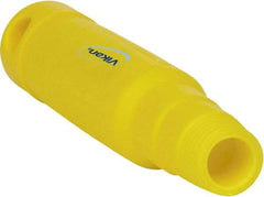 Vikan - 6-1/2 x 1-5/32" Polypropylene Squeegee Handle - European Threaded Connection, Yellow - Industrial Tool & Supply