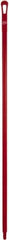 Vikan - 59 x 1-1/4" Polypropylene Squeegee Handle - European Threaded Connection, Red - Industrial Tool & Supply