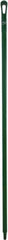 Vikan - 59 x 1-1/4" Polypropylene Squeegee Handle - European Threaded Connection, Green - Industrial Tool & Supply