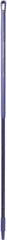 Vikan - 59 x 1-1/4" Fiberglass Squeegee Handle - European Threaded Connection, Purple - Industrial Tool & Supply