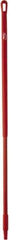 Vikan - 51 x 1-1/4" Fiberglass Squeegee Handle - European Threaded Connection, Red - Industrial Tool & Supply