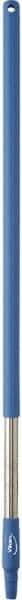 Vikan - 39-1/2 x 1-1/4" Stainless Steel Squeegee Handle - European Threaded Connection, Blue - Industrial Tool & Supply