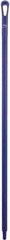 Vikan - 51 x 1-1/4" Polypropylene Squeegee Handle - European Threaded Connection, Purple - Industrial Tool & Supply
