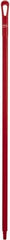Vikan - 51 x 1-1/4" Polypropylene Squeegee Handle - European Threaded Connection, Red - Industrial Tool & Supply