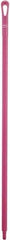 Vikan - 51 x 1-1/4" Polypropylene Squeegee Handle - European Threaded Connection, Pink - Industrial Tool & Supply