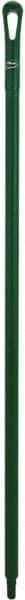 Vikan - 51 x 1-1/4" Polypropylene Squeegee Handle - European Threaded Connection, Green - Industrial Tool & Supply
