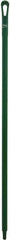 Vikan - 51 x 1-1/4" Polypropylene Squeegee Handle - European Threaded Connection, Green - Industrial Tool & Supply