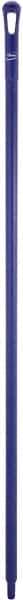 Vikan - 59 x 1-1/4" Polypropylene Squeegee Handle - European Threaded Connection, Purple - Industrial Tool & Supply