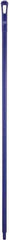 Vikan - 59 x 1-1/4" Polypropylene Squeegee Handle - European Threaded Connection, Purple - Industrial Tool & Supply
