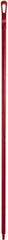 Vikan - 67 x 1-19/64" Polypropylene Squeegee Handle - European Threaded Connection, Red - Industrial Tool & Supply
