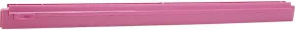 Vikan - 24" Rubber Blade Squeegee Refill - Double Edge, Pink, Plastic Holder - Industrial Tool & Supply