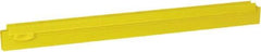 Vikan - 20" Rubber Blade Squeegee Refill - Double Edge, Yellow, Plastic Holder - Industrial Tool & Supply