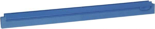 Vikan - 20" Rubber Blade Squeegee Refill - Double Edge, Blue, Plastic Holder - Industrial Tool & Supply