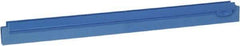 Vikan - 20" Rubber Blade Squeegee Refill - Double Edge, Blue, Plastic Holder - Industrial Tool & Supply