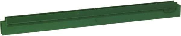 Vikan - 20" Rubber Blade Squeegee Refill - Double Edge, Green, Plastic Holder - Industrial Tool & Supply
