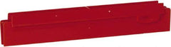 Vikan - 10" Rubber Blade Squeegee Refill - Double Edge, Red, Plastic Holder - Industrial Tool & Supply