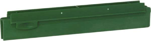 Vikan - 10" Rubber Blade Squeegee Refill - Double Edge, Green, Plastic Holder - Industrial Tool & Supply