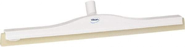 Vikan - 24" Foam Rubber Blade Floor Squeegee - Double Edge, White, Plastic Holder - Industrial Tool & Supply
