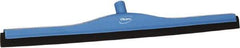 Vikan - 28" Foam Rubber Blade Bench Squeegee - Double Edge, Blue, Plastic Holder - Industrial Tool & Supply