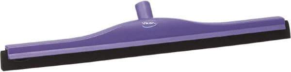 Vikan - 24" Foam Rubber Blade Bench Squeegee - Double Edge, Purple, Plastic Holder - Industrial Tool & Supply