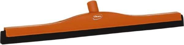 Vikan - 24" Foam Rubber Blade Bench Squeegee - Double Edge, Orange, Plastic Holder - Industrial Tool & Supply