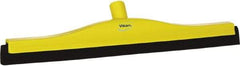 Vikan - 20" Foam Rubber Blade Bench Squeegee - Double Edge, Yellow, Plastic Holder - Industrial Tool & Supply