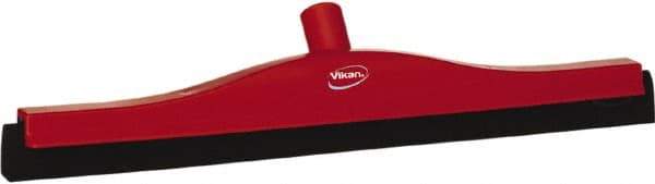 Vikan - 20" Foam Rubber Blade Bench Squeegee - Double Edge, Red, Plastic Holder - Industrial Tool & Supply