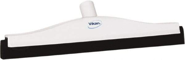Vikan - 16" Foam Rubber Blade Bench Squeegee - Double Edge, White, Plastic Holder - Industrial Tool & Supply