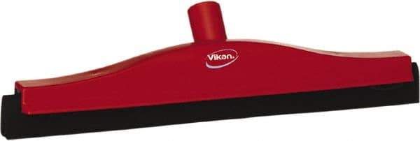 Vikan - 16" Foam Rubber Blade Bench Squeegee - Double Edge, Red, Plastic Holder - Industrial Tool & Supply