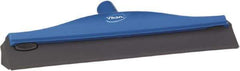 Vikan - 16" Rubber Blade Ceiling Squeegee - Double Edge, Blue, Plastic Holder - Industrial Tool & Supply