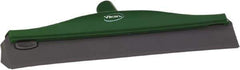 Vikan - 16" Rubber Blade Ceiling Squeegee - Double Edge, Green, Plastic Holder - Industrial Tool & Supply