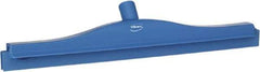 Vikan - 20" Rubber Blade Floor Squeegee - Double Edge, Blue, Plastic Holder - Industrial Tool & Supply