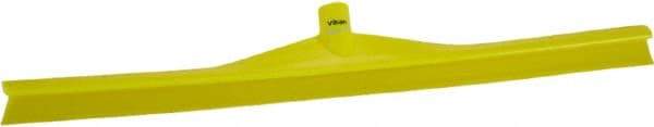 Vikan - 27.56" Rubber Blade Floor Squeegee - Single Edge, Yellow, Plastic Holder - Industrial Tool & Supply