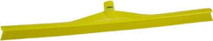 Vikan - 27.56" Rubber Blade Floor Squeegee - Single Edge, Yellow, Plastic Holder - Industrial Tool & Supply