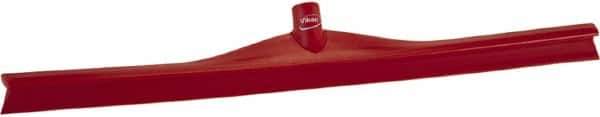 Vikan - 27.56" Rubber Blade Floor Squeegee - Single Edge, Red, Plastic Holder - Industrial Tool & Supply