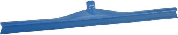 Vikan - 27.56" Rubber Blade Floor Squeegee - Single Edge, Blue, Plastic Holder - Industrial Tool & Supply