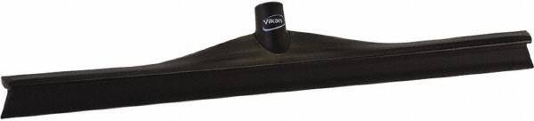 Vikan - 23.62" Rubber Blade Floor Squeegee - Single Edge, Black, Plastic Holder - Industrial Tool & Supply
