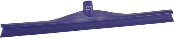 Vikan - 23.62" Rubber Blade Floor Squeegee - Single Edge, Purple, Plastic Holder - Industrial Tool & Supply