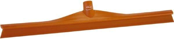 Vikan - 23.62" Rubber Blade Floor Squeegee - Single Edge, Orange, Plastic Holder - Industrial Tool & Supply
