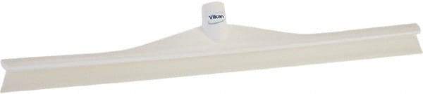 Vikan - 23.62" Rubber Blade Floor Squeegee - Single Edge, White, Plastic Holder - Industrial Tool & Supply