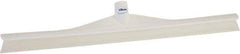 Vikan - 23.62" Rubber Blade Floor Squeegee - Single Edge, White, Plastic Holder - Industrial Tool & Supply