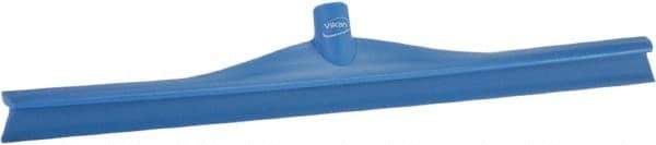 Vikan - 23.62" Rubber Blade Floor Squeegee - Single Edge, Blue, Plastic Holder - Industrial Tool & Supply