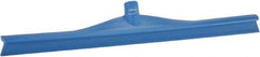 Vikan - 23.62" Rubber Blade Floor Squeegee - Single Edge, Blue, Plastic Holder - Industrial Tool & Supply