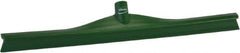 Vikan - 23.62" Rubber Blade Floor Squeegee - Single Edge, Green, Plastic Holder - Industrial Tool & Supply