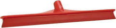 Vikan - 19.67" Rubber Blade Floor Squeegee - Single Edge, Red, Plastic Holder - Industrial Tool & Supply