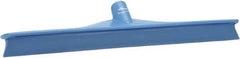 Vikan - 19.67" Rubber Blade Floor Squeegee - Single Edge, Blue, Plastic Holder - Industrial Tool & Supply